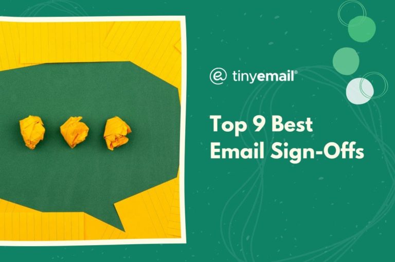 Top 9 Best Email Sign Offs