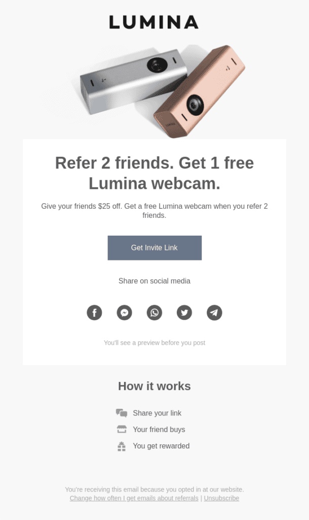 Lumina Referral Email